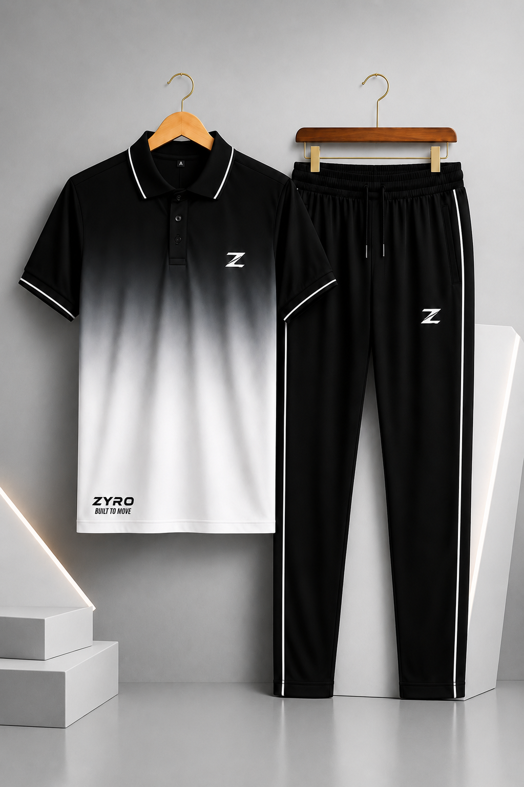 Men's 2Pcs Dry Fit Polo Shirt with Trouser | Modern Style Impress To Everyone