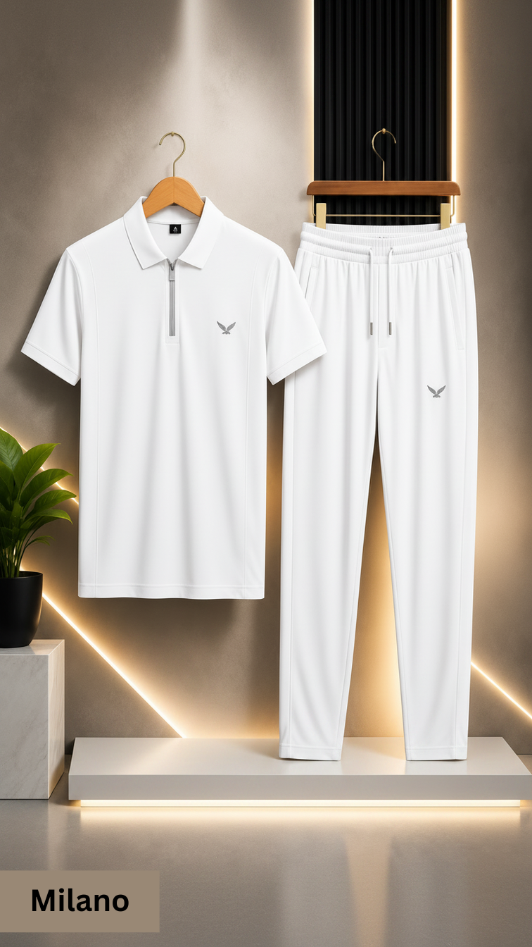 Men's 2Pcs Dry Fit Polo Shirt with Trouser | Premium Quality That Feel